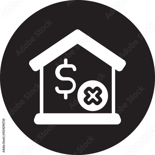 mortgage glyph icon
