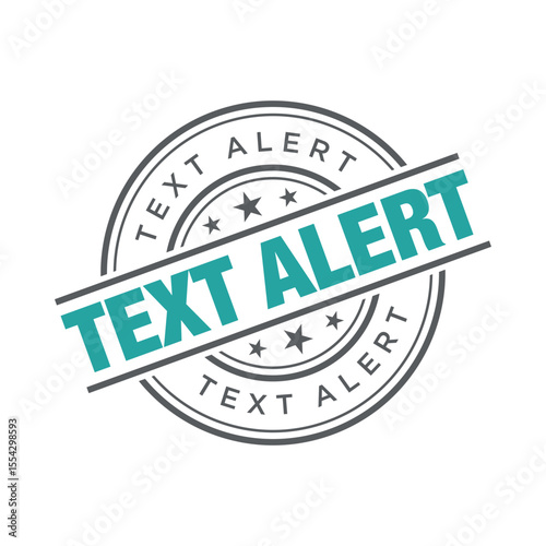 Text Alert Rubber Stamp Vector Template