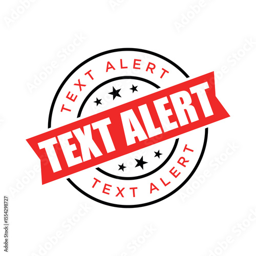 Text Alert Rubber Stamp Vector Template