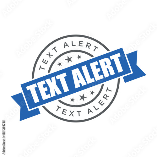 Text Alert Rubber Stamp Vector Template