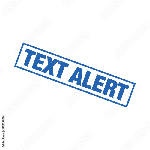 Text Alert Rubber Stamp Vector Template