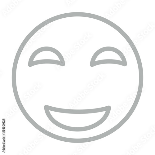 Joyful Vector Line Grey Icon Design