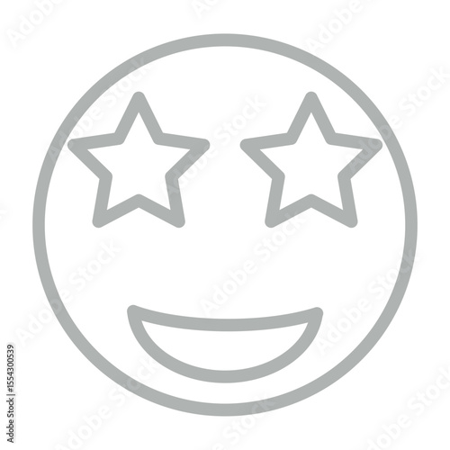 Excitement Vector Line Grey Icon Design