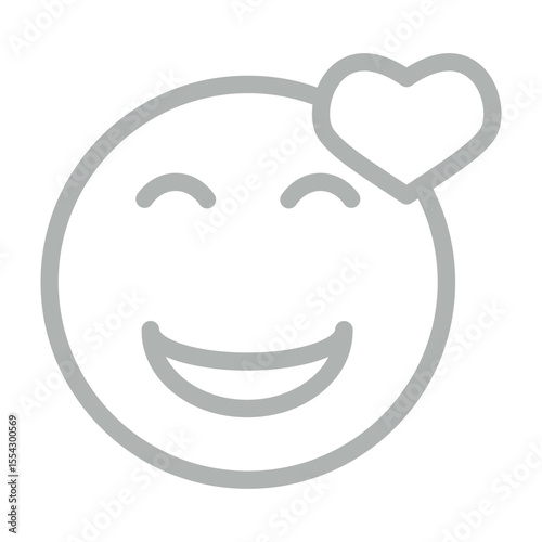 Positive Vibes Vector Line Grey Icon Design