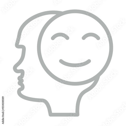 Good Thoughts Vector Line Grey Icon Design