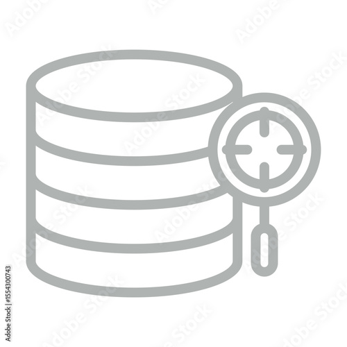 Classified Data Vector Line Grey Icon Design