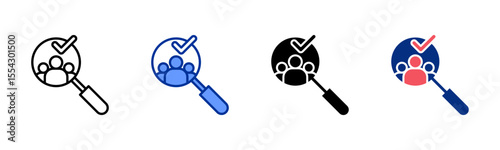 Recruitment icon sheet multiple style collection