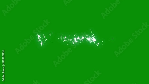 Green background with white cartoon-style star twinkles glowing steadily. Calm starry twinkle animation with glowing. twinkle, star, galaxy, magic, effect, burst, night, light, night sky, shine, sky.