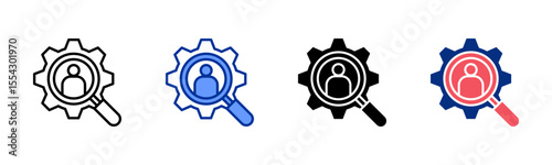 Talent Acquisition icon sheet multiple style collection