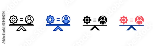 Work-Life Balance icon sheet multiple style collection