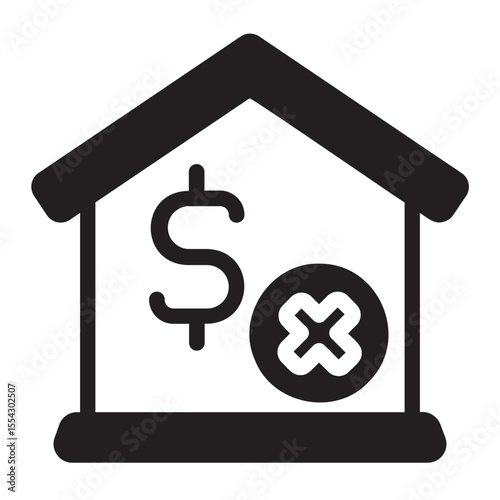 mortgage glyph icon
