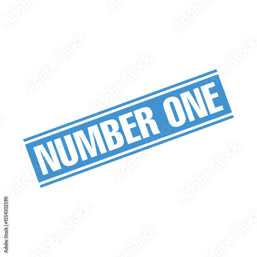 Number 1 Letter Rubber Stamp Vector Template