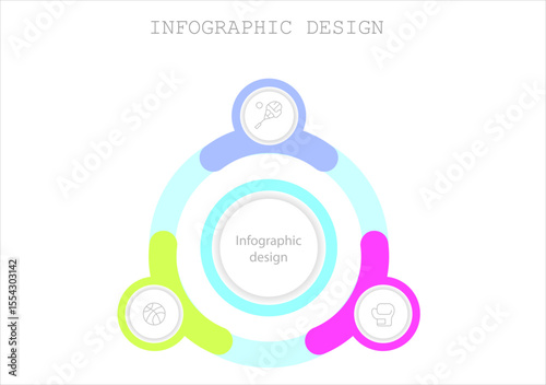 Timeline infographic design element and number options. Business concept with 3 step. Vector business template