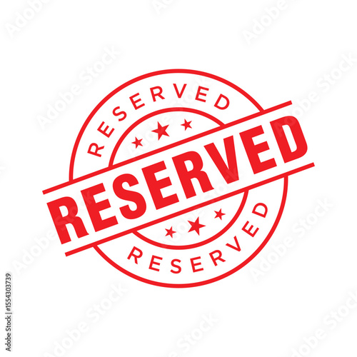 Reserved Letter Rubber Stamp Vector Template