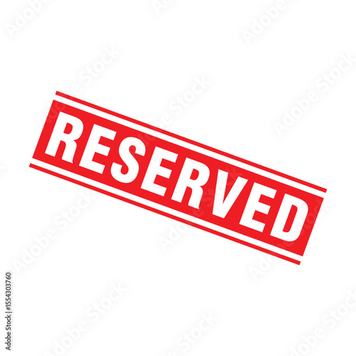 Reserved Letter Rubber Stamp Vector Template