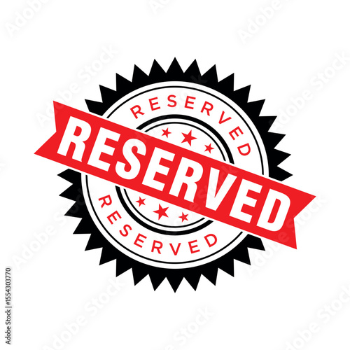 Reserved Letter Rubber Stamp Vector Template