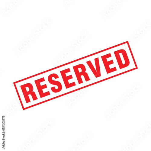 Reserved Letter Rubber Stamp Vector Template