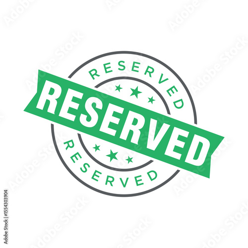 Reserved Letter Rubber Stamp Vector Template