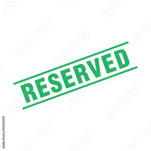 Reserved Letter Rubber Stamp Vector Template