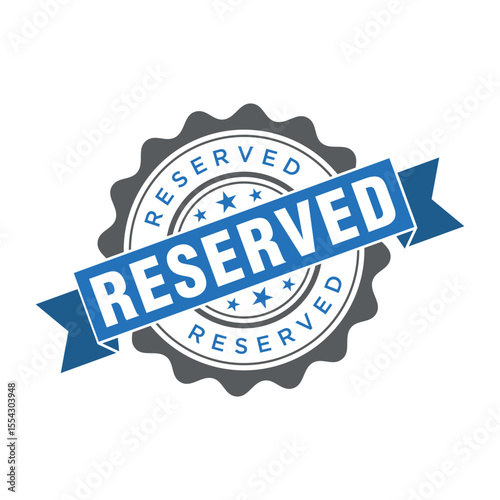 Reserved Letter Rubber Stamp Vector Template