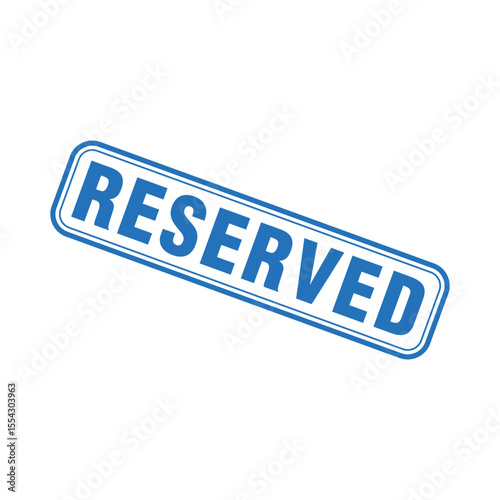 Reserved Letter Rubber Stamp Vector Template