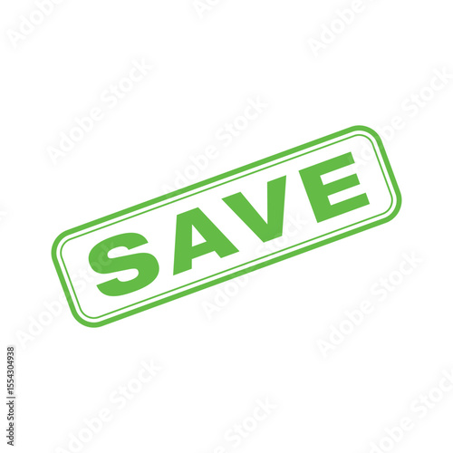Save Letter Rubber Stamp Vector Template