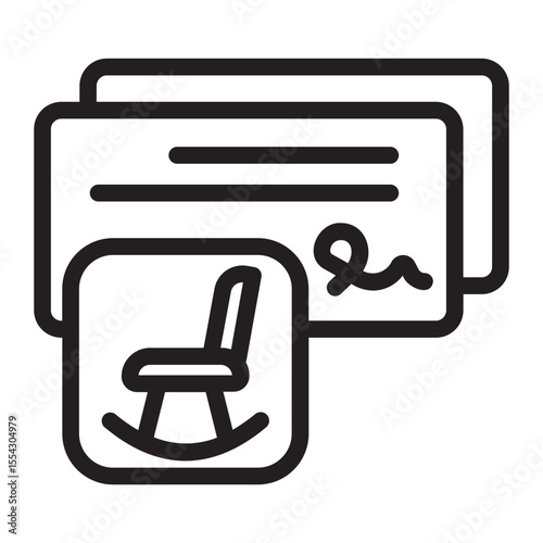 paycheck line icon