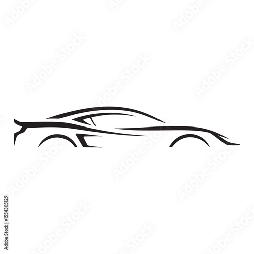 Unique car logo Modern and minimalist vector and abstract logo