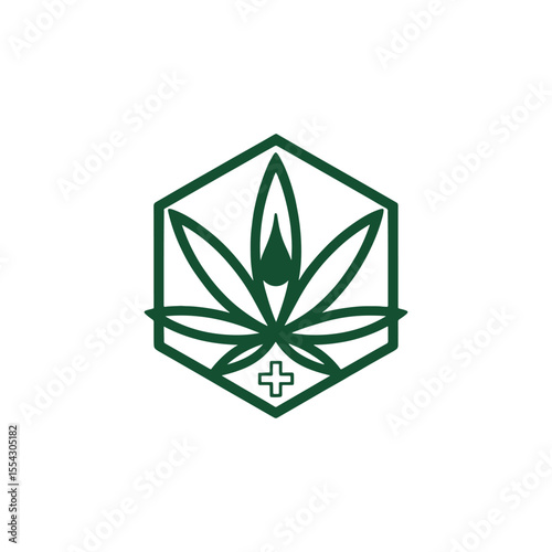 Unique cannabis logo Modern and minimalist vector and abstract logo