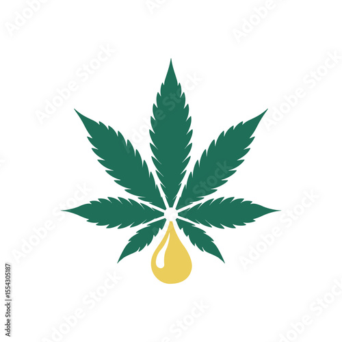 Unique cannabis logo Modern and minimalist vector and abstract logo