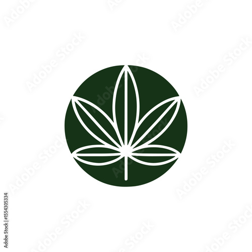 Unique cannabis logo Modern and minimalist vector and abstract logo