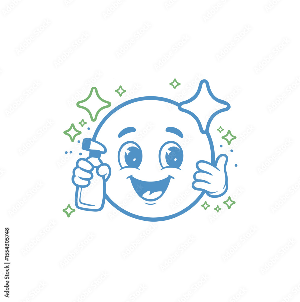 Obraz premium Unique cleaning service logo Modern and minimalist vector and abstract logo