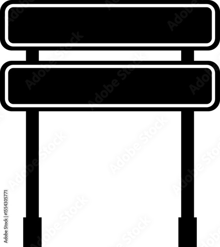 road sign icon in flat isolated on transparent background