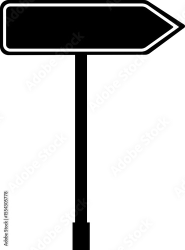 road sign icon in flat isolated on transparent background