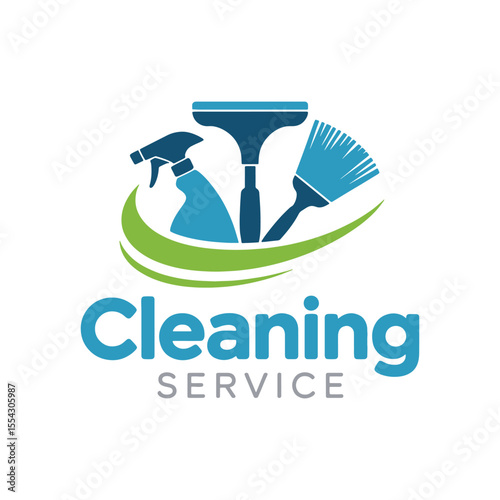 Unique cleaning service logo Modern and minimalist vector and abstract logo
