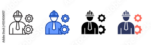 Occupation icon sheet multiple style collection