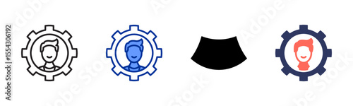 Caucasian icon sheet multiple style collection