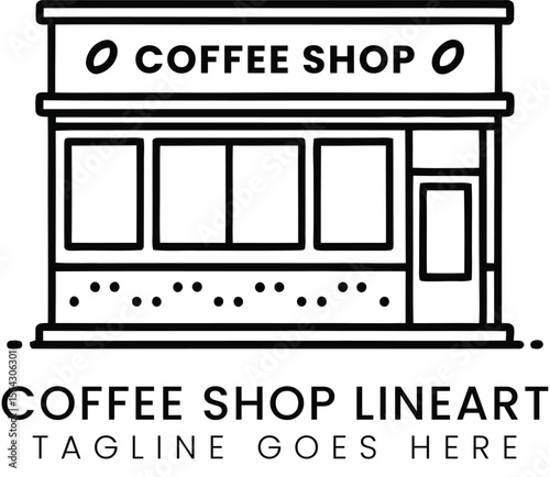 Creative coffee shop illustration perfect for branding and design