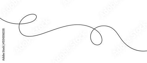 abstract black curly simple vector design.