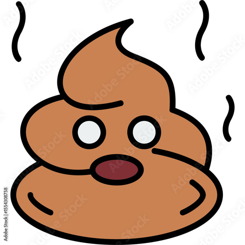 Poop Vector Icon Design