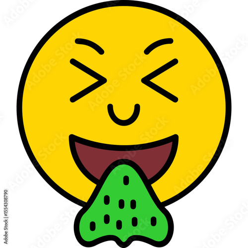Vomit Vector Icon Design