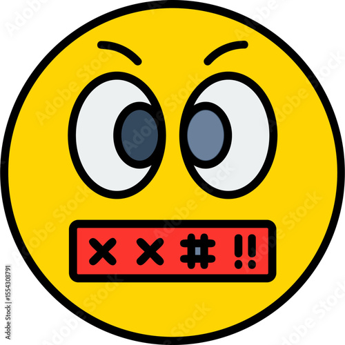 Swearing Vector Icon Design