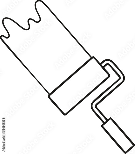 paint roller vector illustration