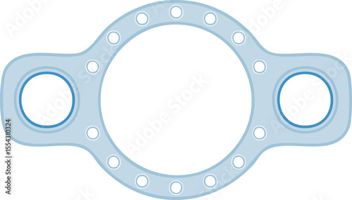 flat gasket isolated