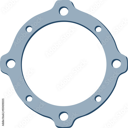 flat gasket isolated