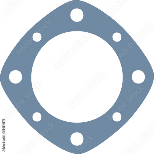 flat gasket isolated