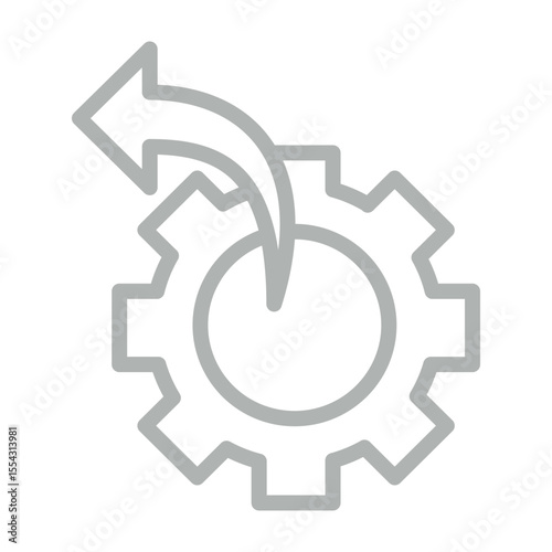 Automated Response Vector Line Grey Icon Design