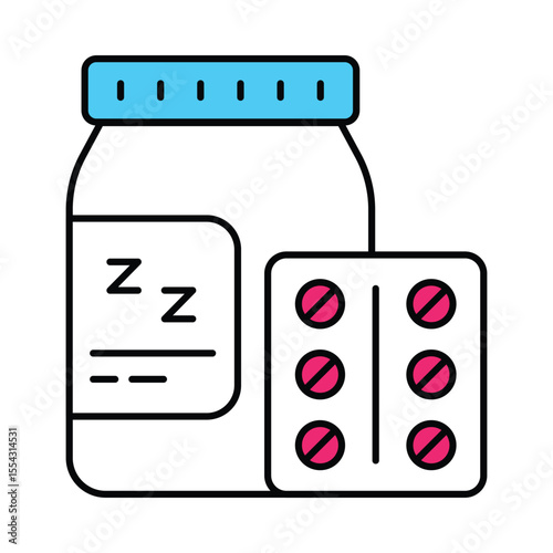 Medications Vector Filled outline illustration style icon. EPS 10 file