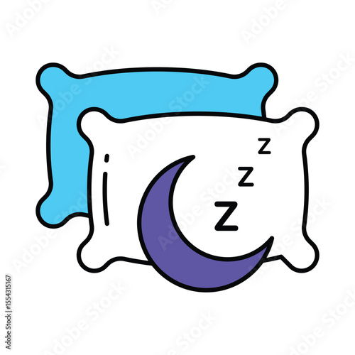 REM sleep Vector Filled outline illustration style icon. EPS 10 file