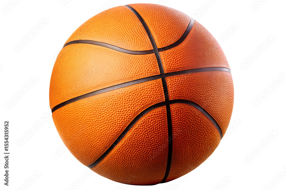 Fototapeta premium Classic orange basketball isolated on a white background png ai generated